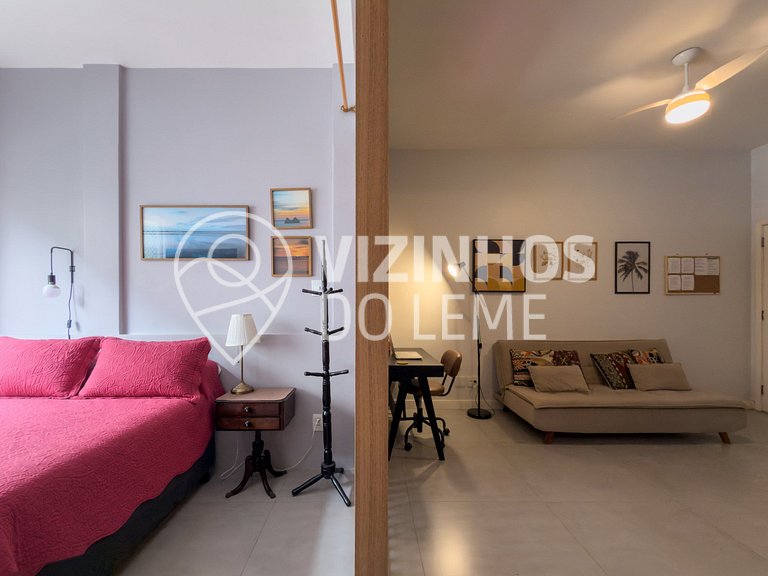 Loft reformado e silencioso a 5 min da praia